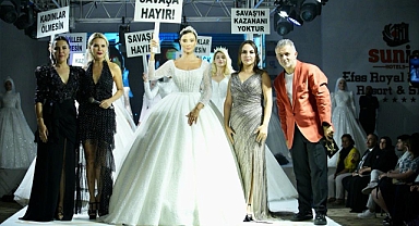 Mankenlerden savaşa tepki 