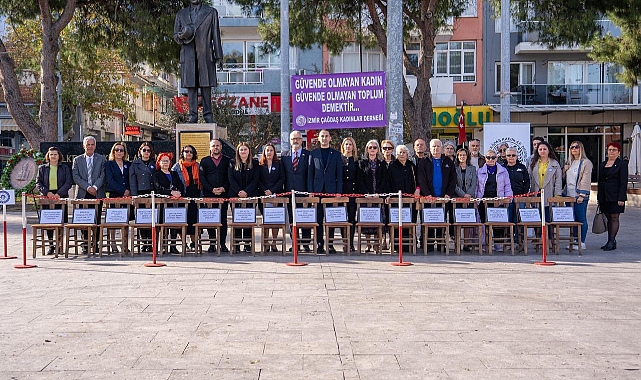 Gaziemir'de 25 Kasım Sesi: Boş Sandalyelerle Şiddete Tepki!